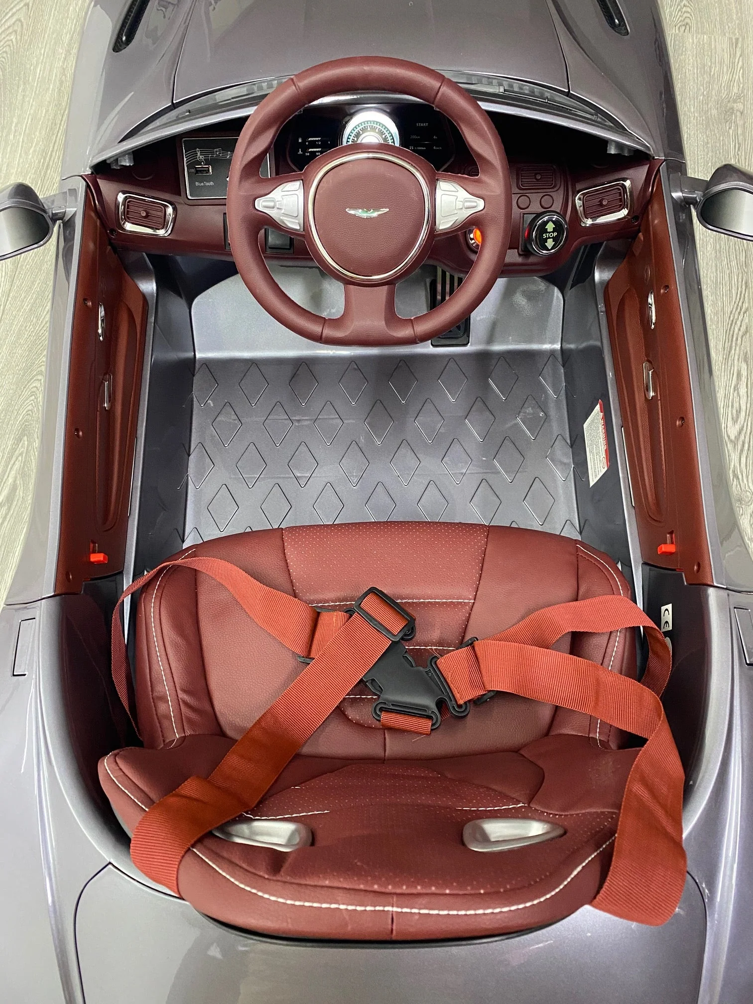 Grey Aston Martin DB11 Kid electric ride on car