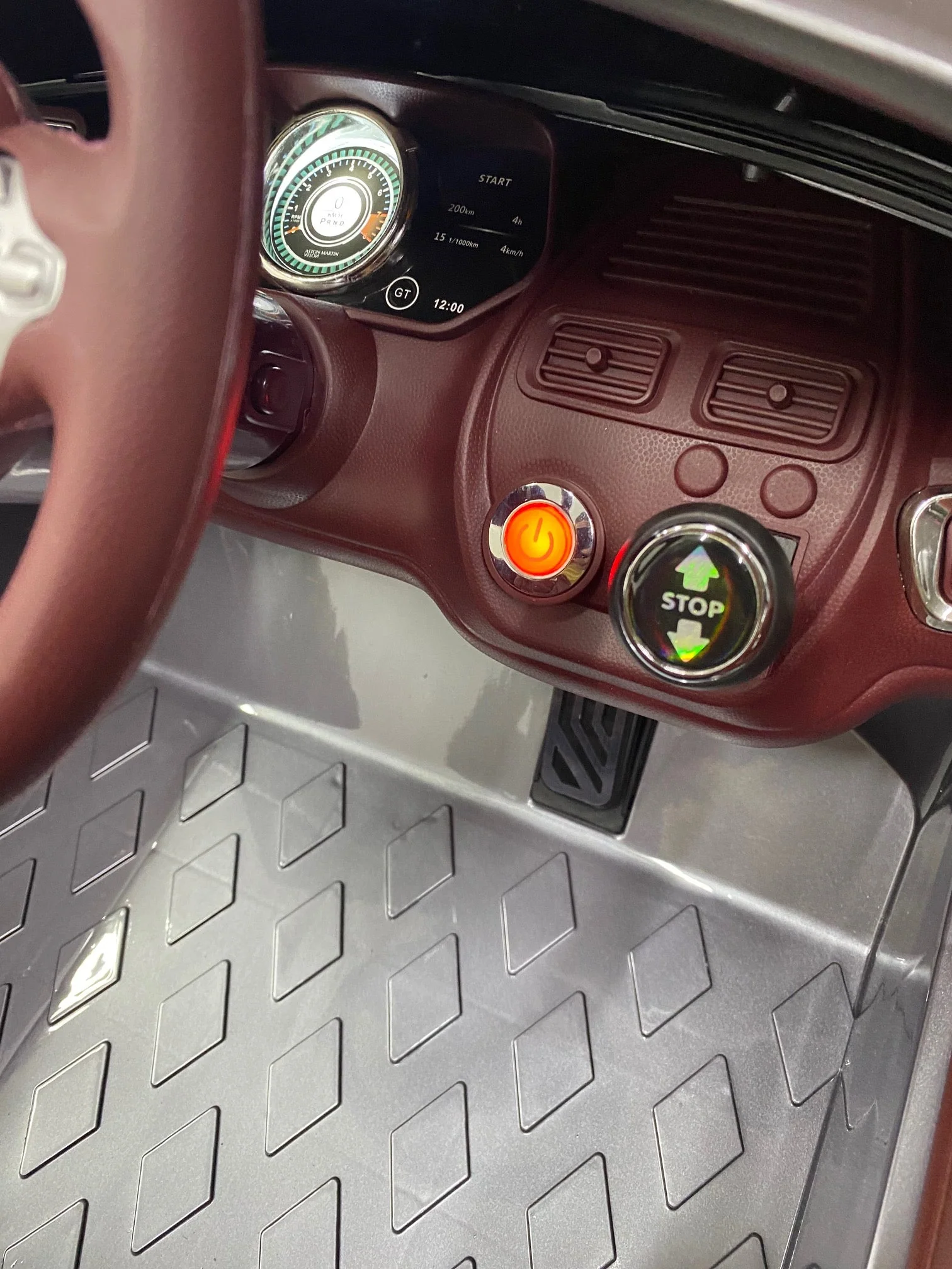 Grey Aston Martin DB11 Kid electric ride on car